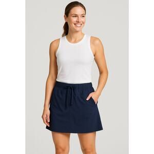 T By Talbots Navy Blue Golf Sports Skorts Women’s Size Medium Pull-on W/Pockets